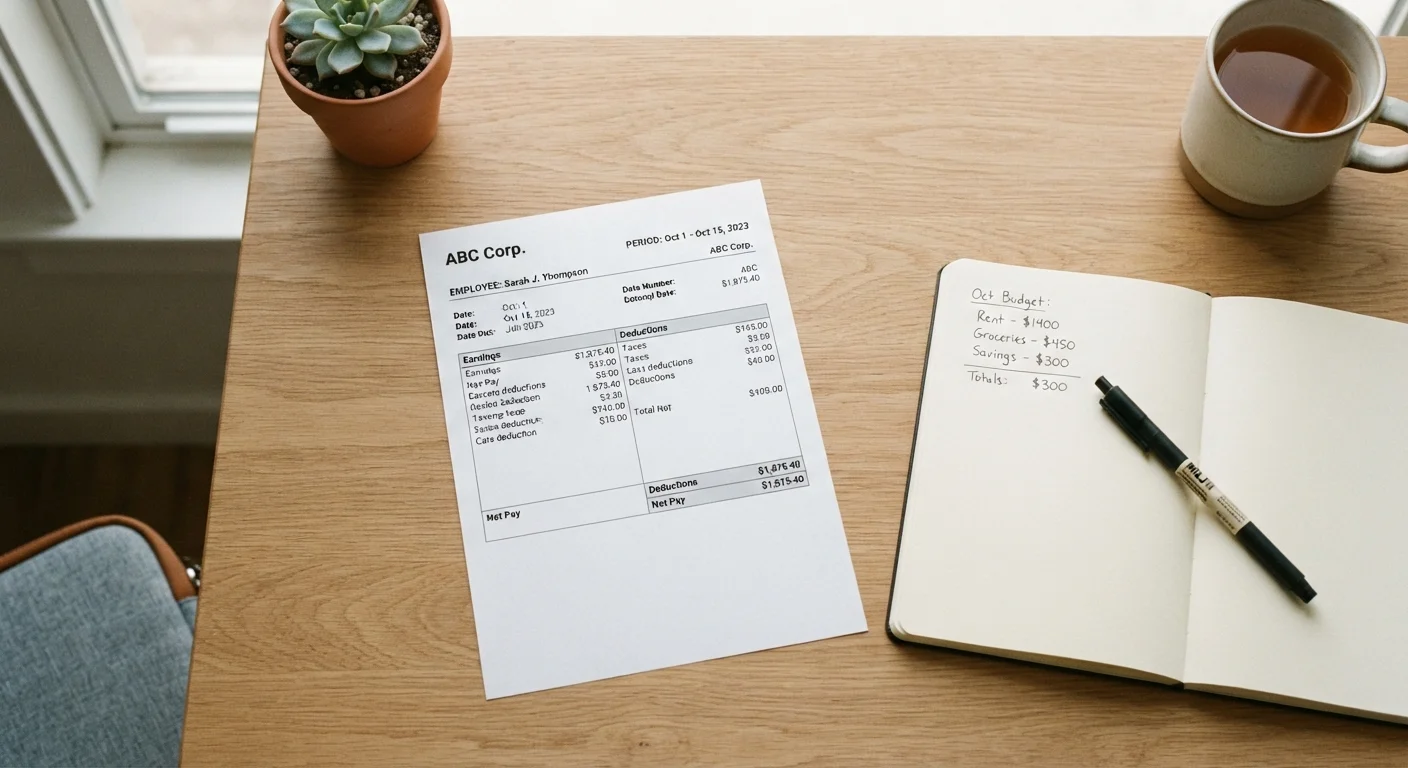 Building Your First Monthly Budget From a Single Pay Stub