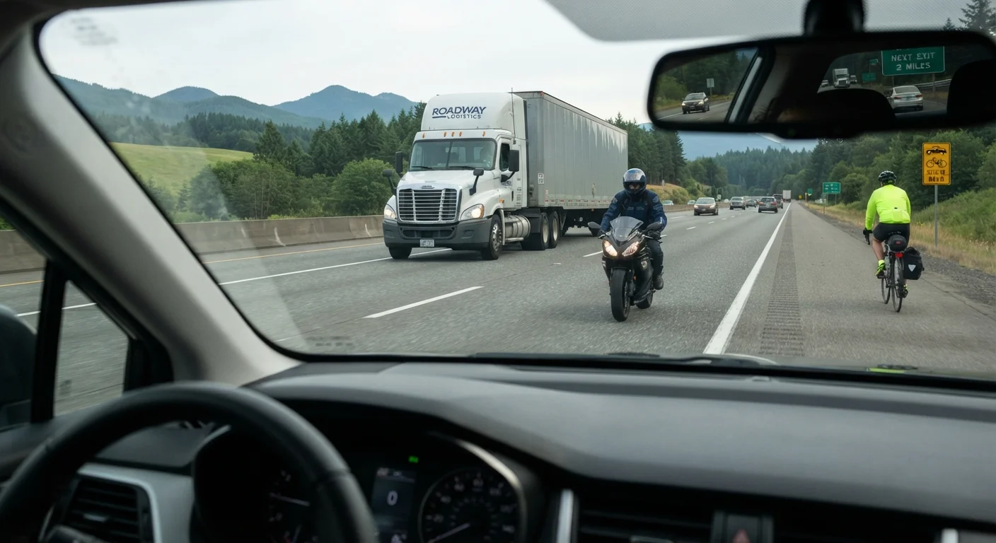 Sharing the Road With Trucks, Motorcycles, and Cyclists